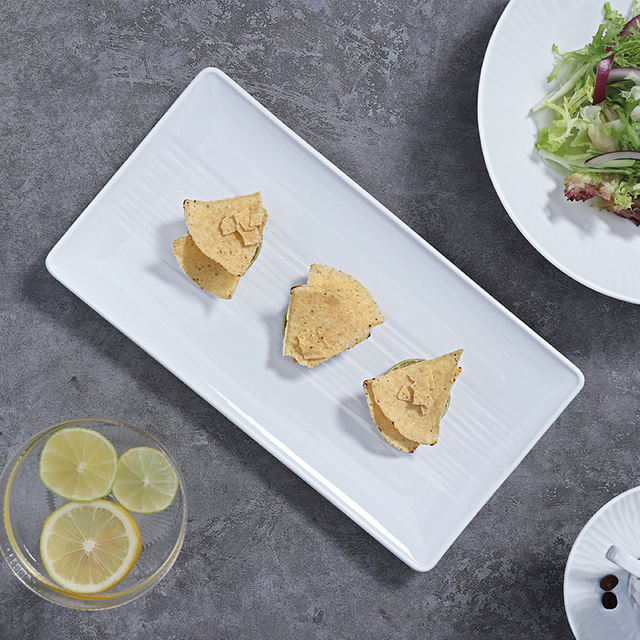 أدوات مائدة مستطيلة لعيد الميلاد من Assiette طبق عشاء فاخر لمطعم الفندق