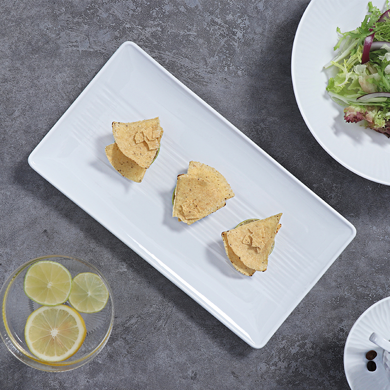 أدوات مائدة مستطيلة لعيد الميلاد من Assiette طبق عشاء فاخر لمطعم الفندق