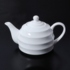 إبريق شاي من البورسلين الأبيض لأواني طعام المنتجع