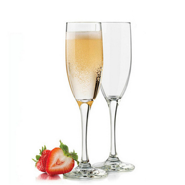 مجموعة هدايا زجاجية مخصصة للفنادق وأدوات المائدة والمطعم 6 أوقية 7.5 أوقية زجاج الفلوت