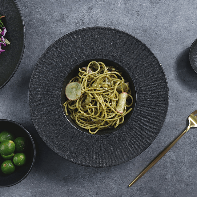 طقم أطباق سوشي من الخزف الحجري من تشاوتشو طقم أطباق خشبية مستطيلة من السيراميك أطباق أواني فخارية أواني طعام فاخرة لتزويد المطعم