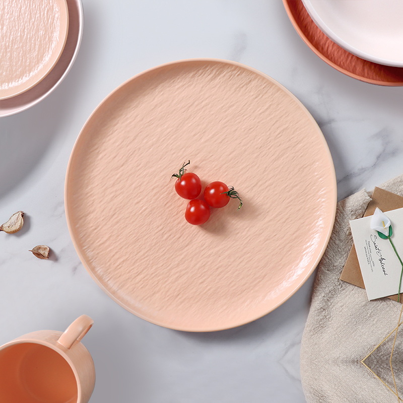 حار بيع أطباق مطعم أواني الطعام الوردي الفاتح تحت أدوات المائدة فاجيلا الزفاف المزجج