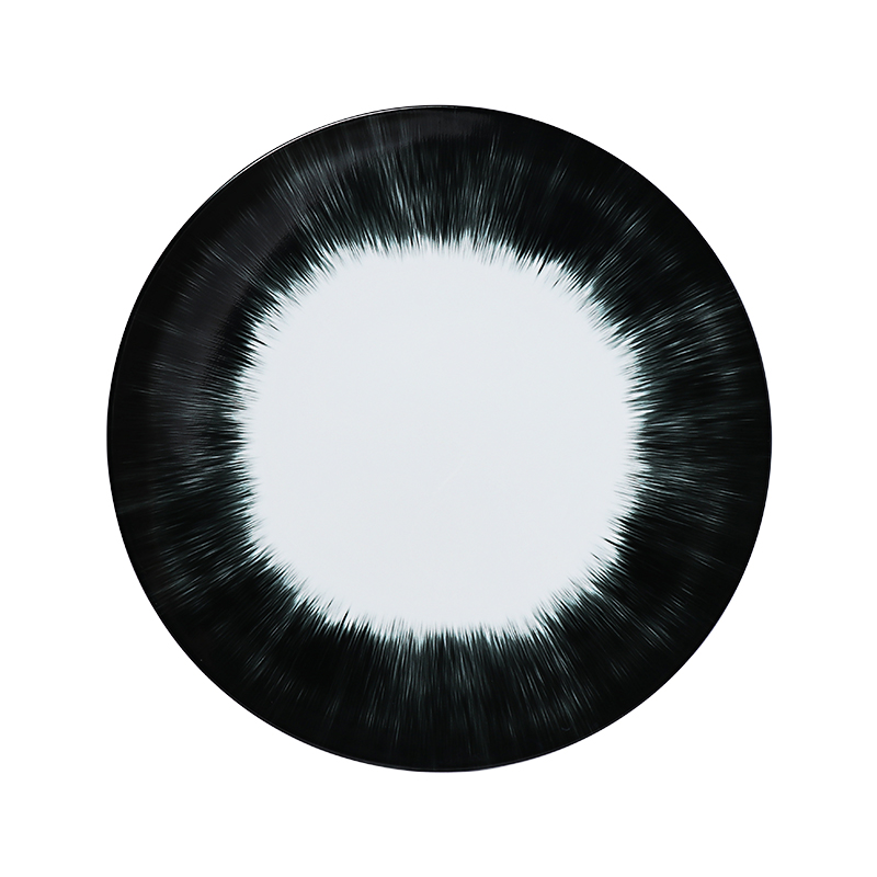 فندق وير أدوات مائدة جديدة لوحة طعام طعام بحري تصميم قنفذ أبيض وأسود أواني طعام صينية