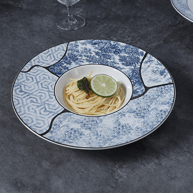 أزرق وأبيض الصين عشاء مجموعة فندق المورد