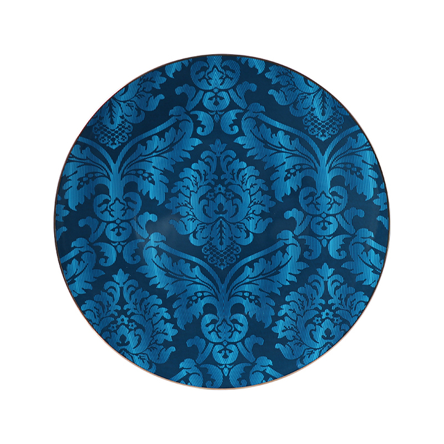 أواني الطعام الاسكندنافية مجموعات الذهب حافة العظام الصين مجموعة أطباق للمطعم