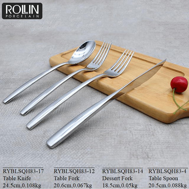 يمكن تخصيص شعار عشاء سكين مجموعات أدوات المائدة غير القابل للصدأ للفندق