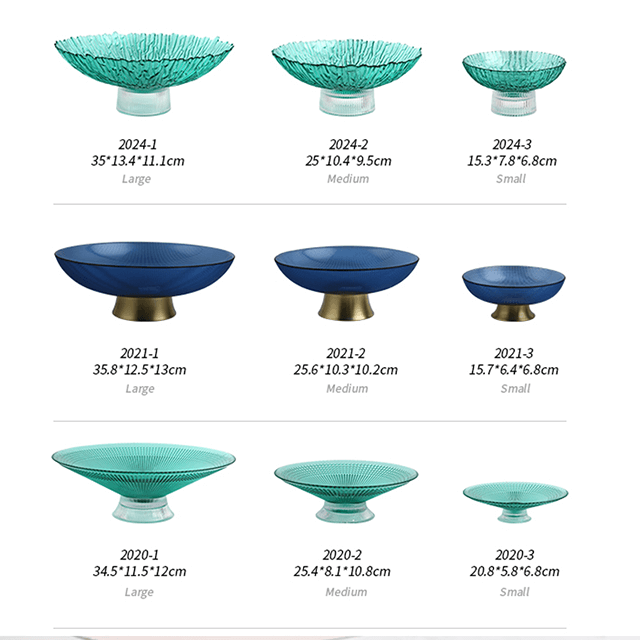 لوحة زجاجية مقسمة لغرفة المعيشة حلوى خضراء OEM مخصصة التعبئة مقسم أطباق حلوى كاندي نظارات