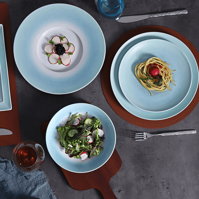 أواني الطعام الإيطالية ، أواني المائدة ، أواني الطعام الفرنسية ، أواني الفخارية غير اللامعة