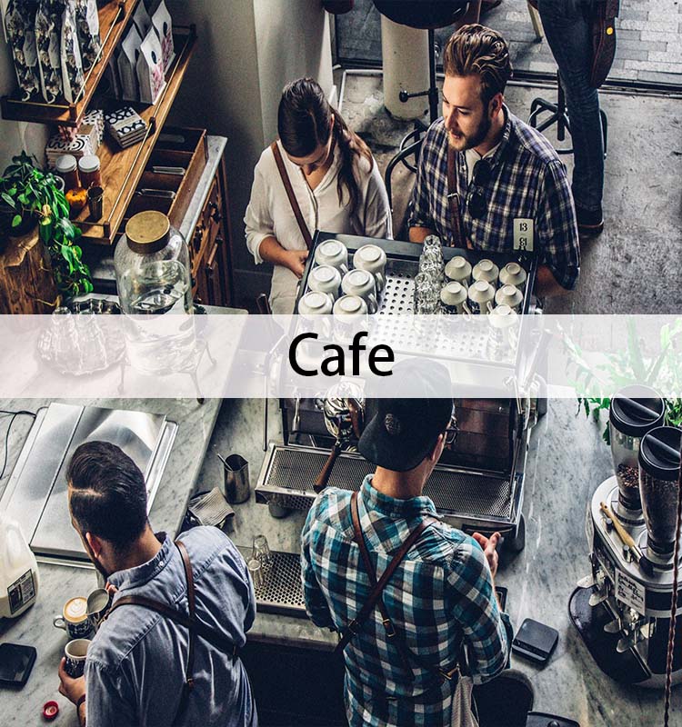 ترتيب أدوات المائدة في المقهى